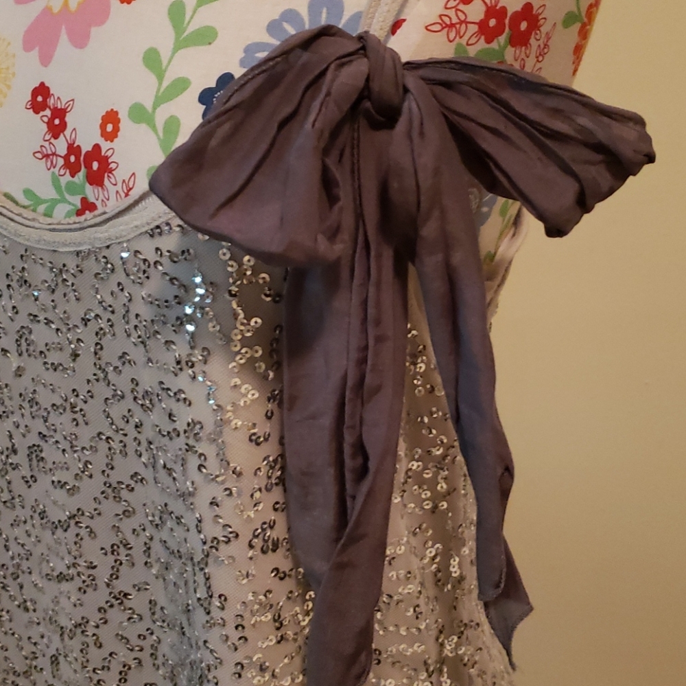 Vintage sequence tank top/mini dress - Picture 2 of 6